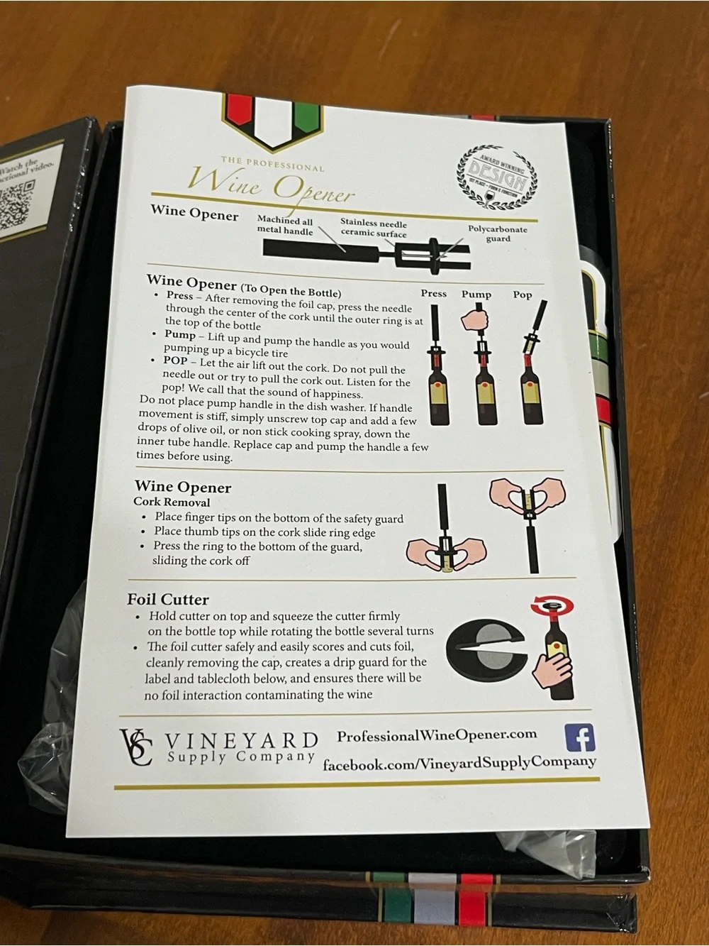 The Professional Wine Opener With Chill Stick Vineyard Supply Company New